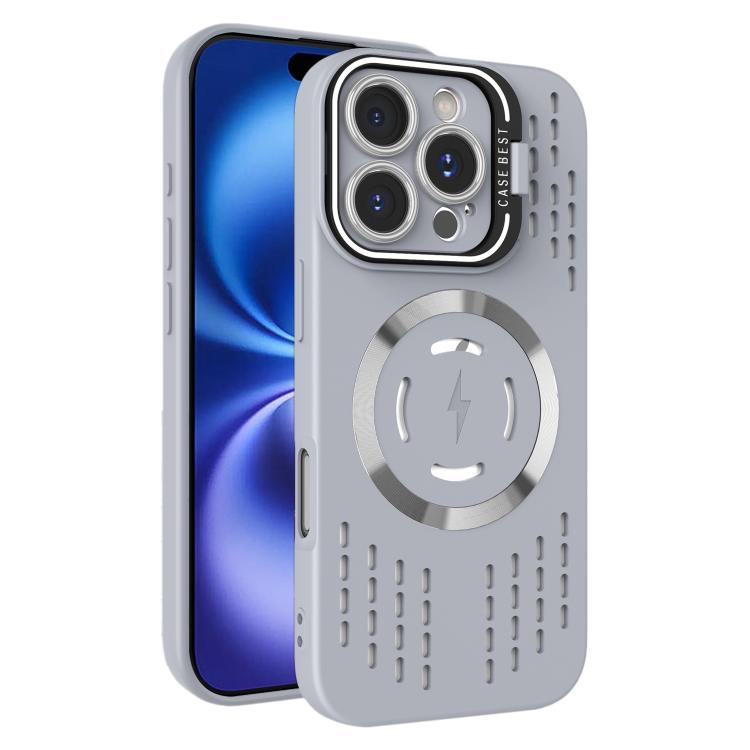 For iPhone 16 Lens Holder MagSafe Cooling Phone Case