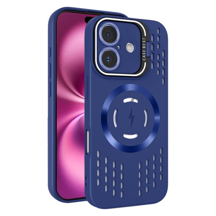 For iPhone 16 Plus Lens Holder MagSafe Cooling Phone Case