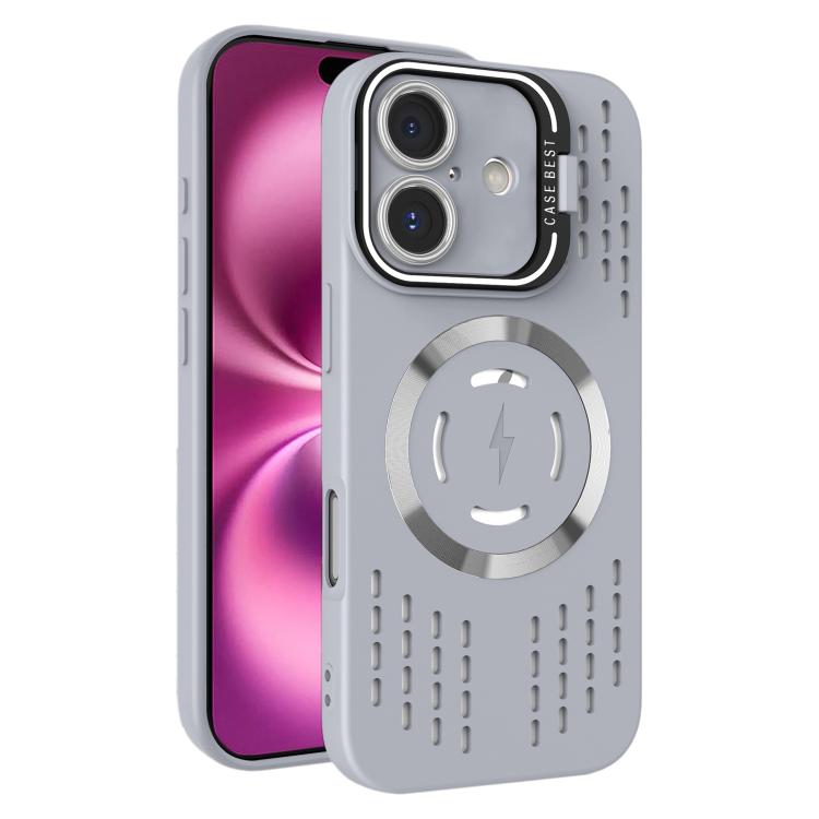 For iPhone 16 Plus Lens Holder MagSafe Cooling Phone Case