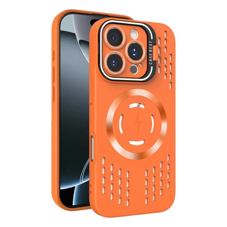 For iPhone 16 Pro Lens Holder MagSafe Cooling Phone Case