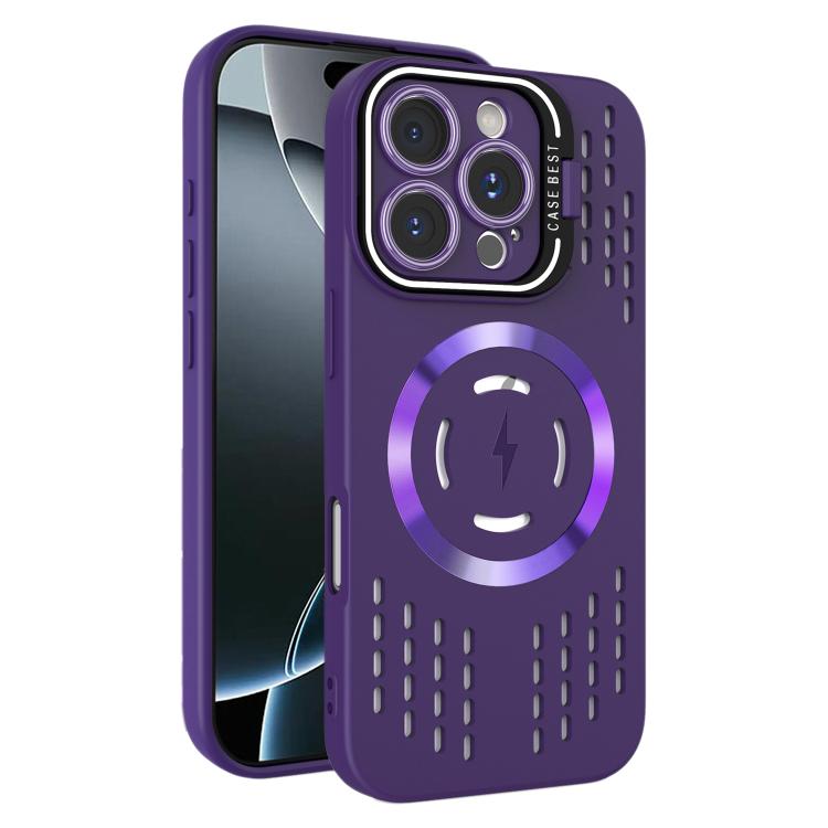 For iPhone 16 Pro Lens Holder MagSafe Cooling Phone Case