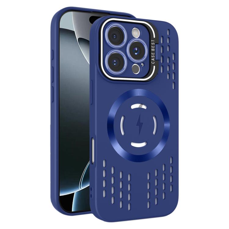 For iPhone 16 Pro Lens Holder MagSafe Cooling Phone Case