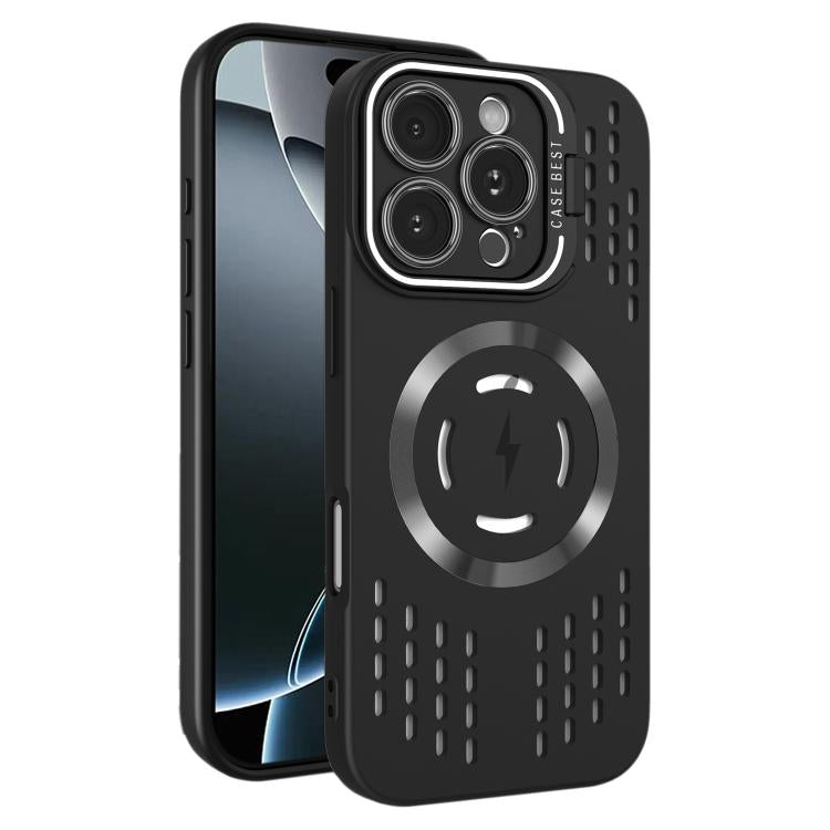 For iPhone 16 Pro Lens Holder MagSafe Cooling Phone Case