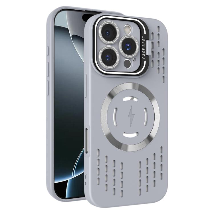 For iPhone 16 Pro Lens Holder MagSafe Cooling Phone Case