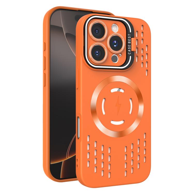 For iPhone 16 Pro Max Lens Holder MagSafe Cooling Phone Case