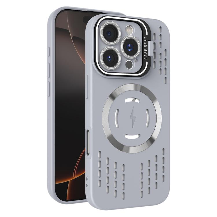 For iPhone 16 Pro Max Lens Holder MagSafe Cooling Phone Case