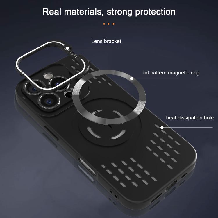 For iPhone 14 Lens Holder MagSafe Cooling Phone Case