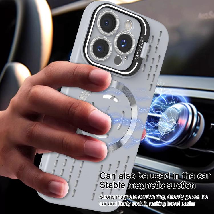For iPhone 16 Pro Max Lens Holder MagSafe Cooling Phone Case