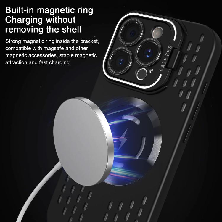 For iPhone 14 Pro Lens Holder MagSafe Cooling Phone Case