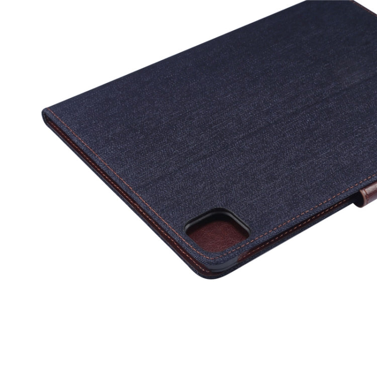 For iPad Air 2022 / 2020 10.9 Denim Texture PC Horizontal Flip Leather Protective Case, with Holder & Card Slots & Wallet & Photo Frame & Sleep / Wake-up Function