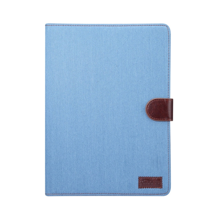 For iPad Air 2022 / 2020 10.9 Denim Texture PC Horizontal Flip Leather Protective Case, with Holder & Card Slots & Wallet & Photo Frame & Sleep / Wake-up Function