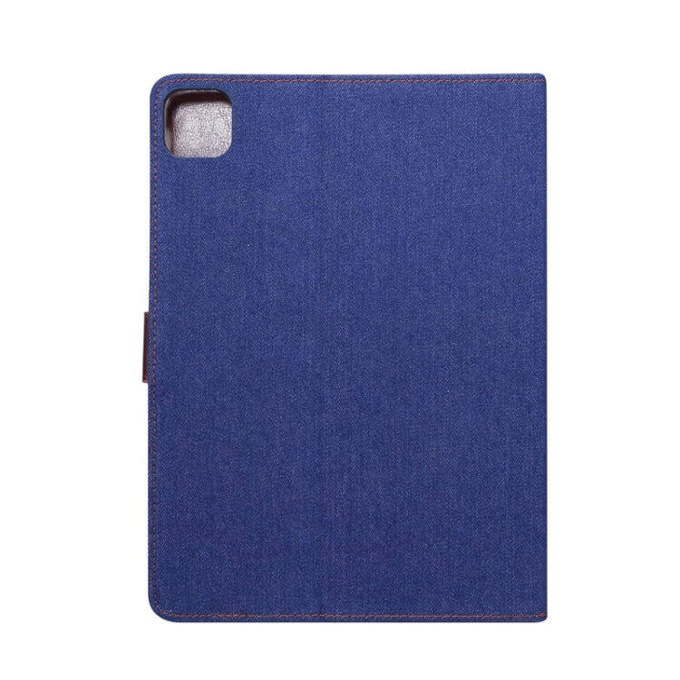For iPad Air 2022 / 2020 10.9 Denim Texture PC Horizontal Flip Leather Protective Case, with Holder & Card Slots & Wallet & Photo Frame & Sleep / Wake-up Function