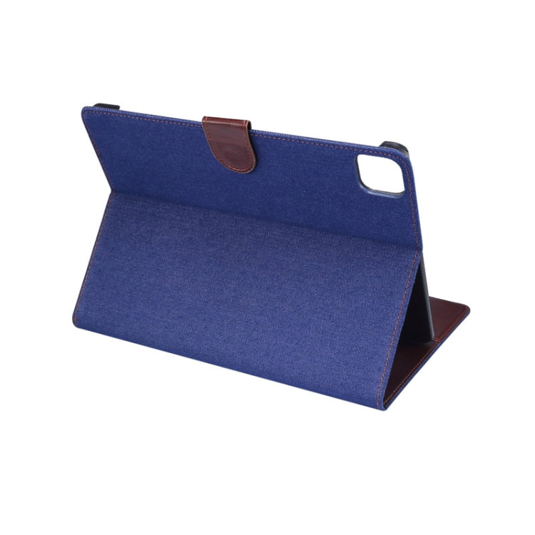 For iPad Air 2022 / 2020 10.9 Denim Texture PC Horizontal Flip Leather Protective Case, with Holder & Card Slots & Wallet & Photo Frame & Sleep / Wake-up Function