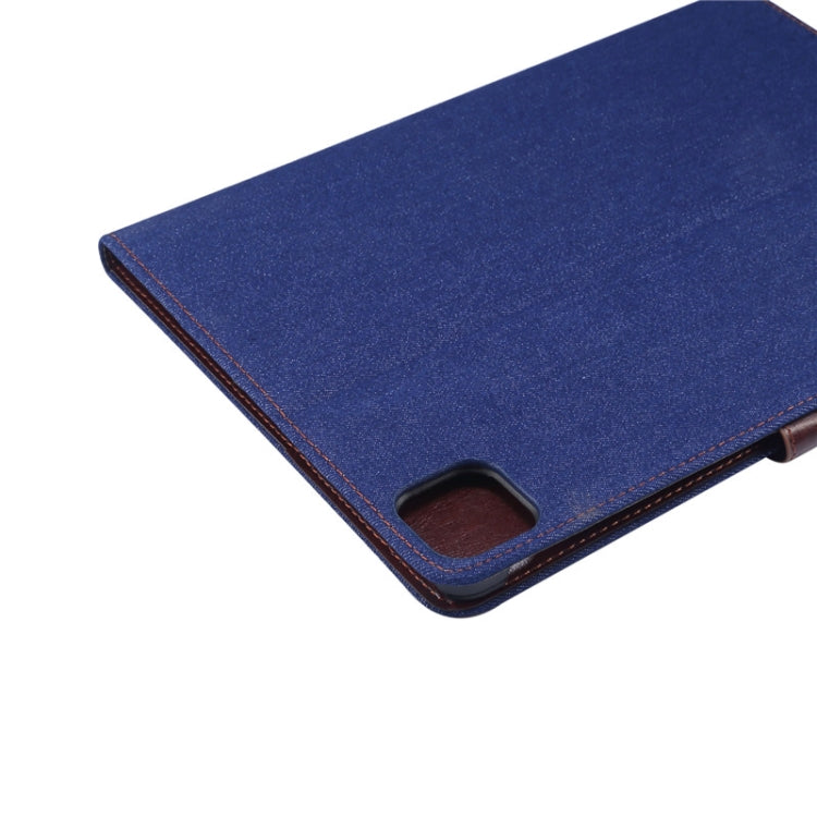For iPad Air 2022 / 2020 10.9 Denim Texture PC Horizontal Flip Leather Protective Case, with Holder & Card Slots & Wallet & Photo Frame & Sleep / Wake-up Function