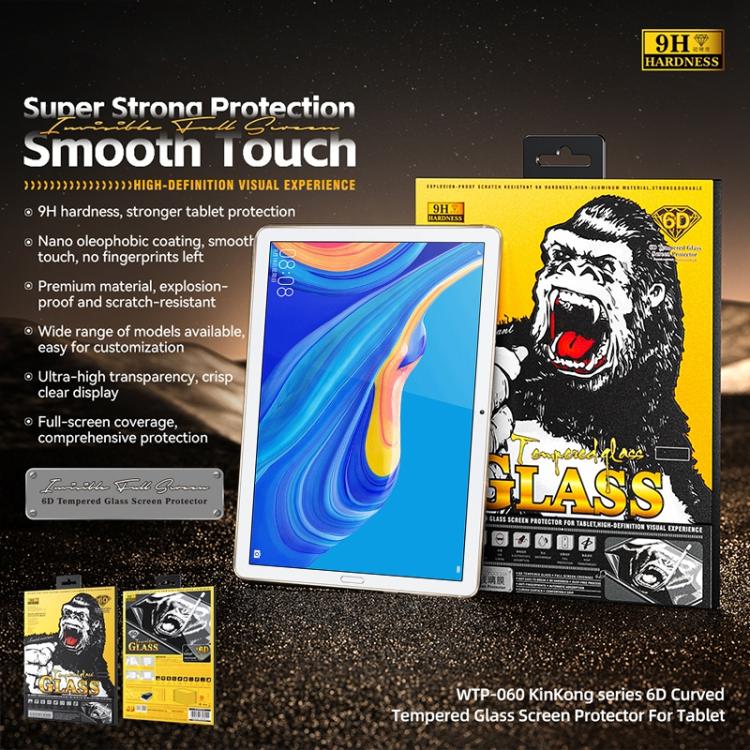 For Huawei MediaPad M6 10.8 WK WTP-060 KinKong 0.33mm 6D Curved HD Tempered Glass Film