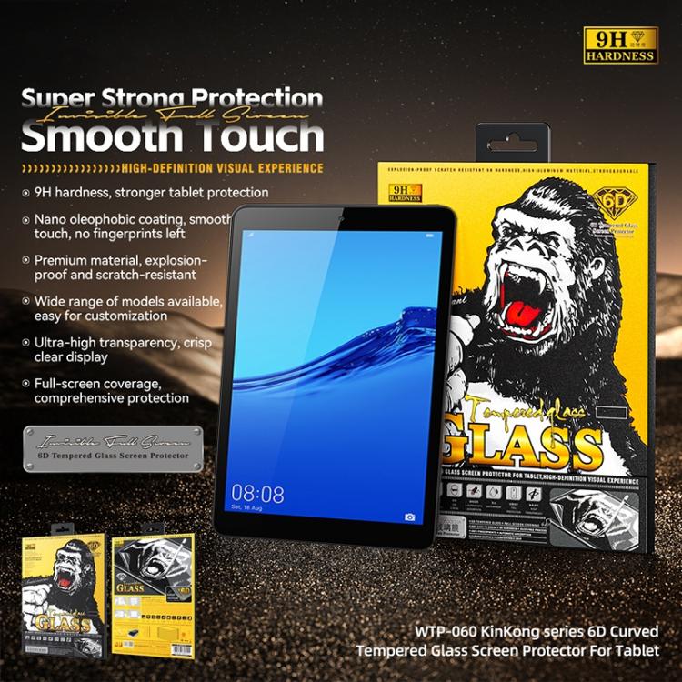 For Huawei MediaPad M5 Lite 8.0 WK WTP-060 KinKong 0.33mm 6D Curved HD Tempered Glass Film