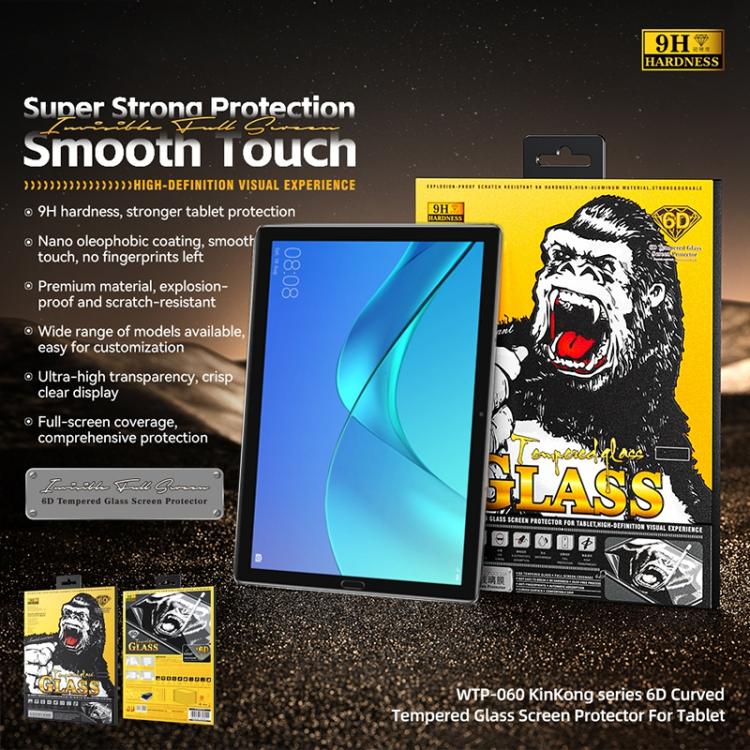 For Huawei MediaPad M5 10.8 WK WTP-060 KinKong 0.33mm 6D Curved HD Tempered Glass Film