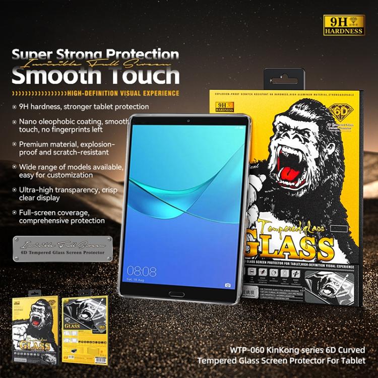 For Huawei MediaPad M5 8.4 WK WTP-060 KinKong 0.33mm 6D Curved HD Tempered Glass Film