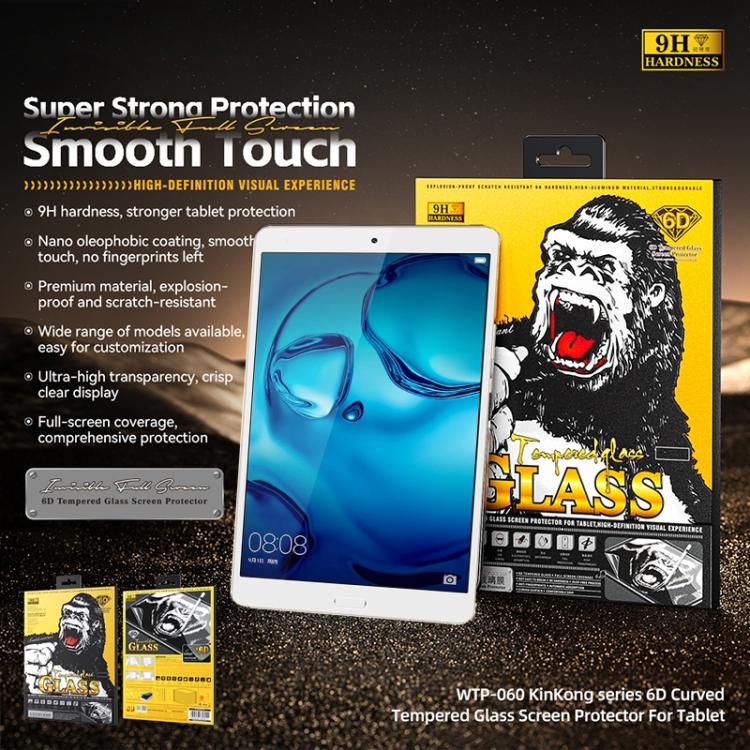 For Huawei MediaPad M3 Lite CPN-AL00 8.0 WK WTP-060 KinKong 0.33mm 6D Curved HD Tempered Glass Film