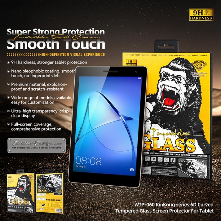 For Huawei MediaPad T3 7.0 3G WK WTP-060 KinKong 0.33mm 6D Curved HD Tempered Glass Film