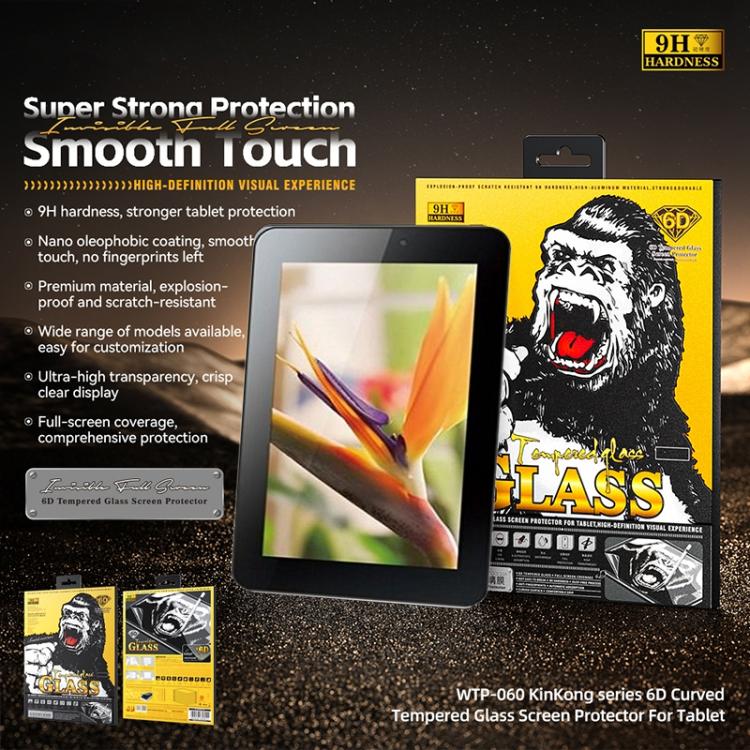 For Huawei MediaPad 7 Youth2 / S7-721U WK WTP-060 KinKong 0.33mm 6D Curved HD Tempered Glass Film