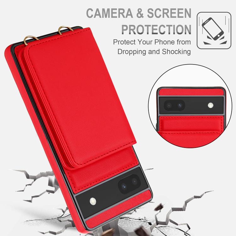For Google Pixel 8 Crossbody Dual-buckle Wallet RFID Back Leather Phone Case