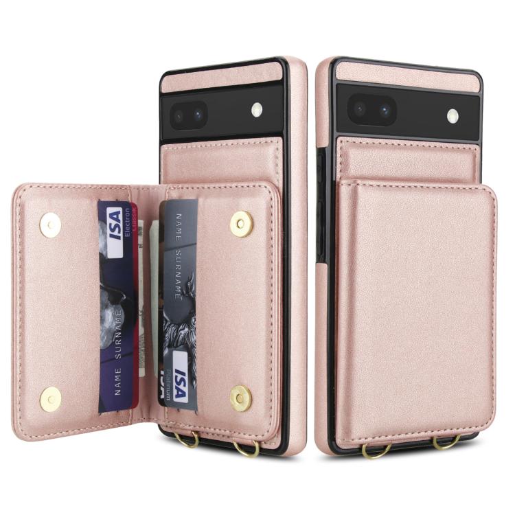 For Google Pixel 8 Crossbody Dual-buckle Wallet RFID Back Leather Phone Case