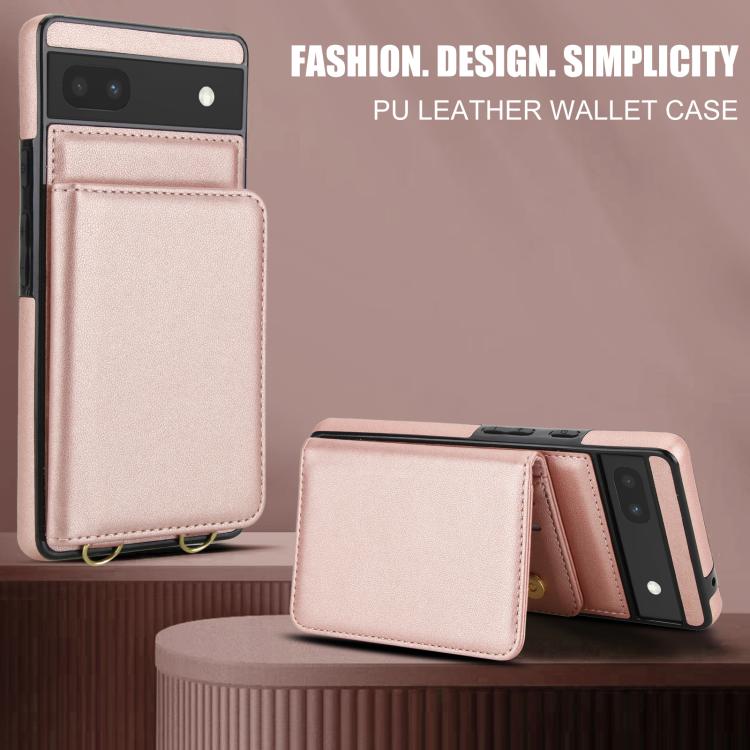 For Google Pixel 8 Crossbody Dual-buckle Wallet RFID Back Leather Phone Case