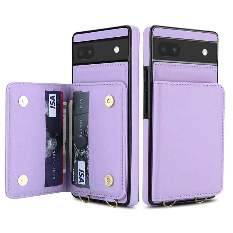 For Google Pixel 8 Crossbody Dual-buckle Wallet RFID Back Leather Phone Case