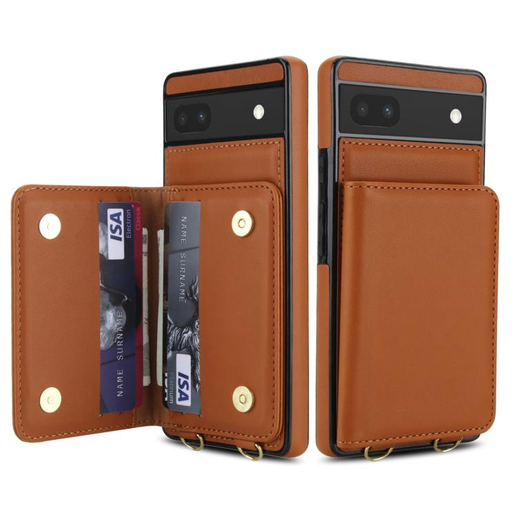 For Google Pixel 8 Crossbody Dual-buckle Wallet RFID Back Leather Phone Case
