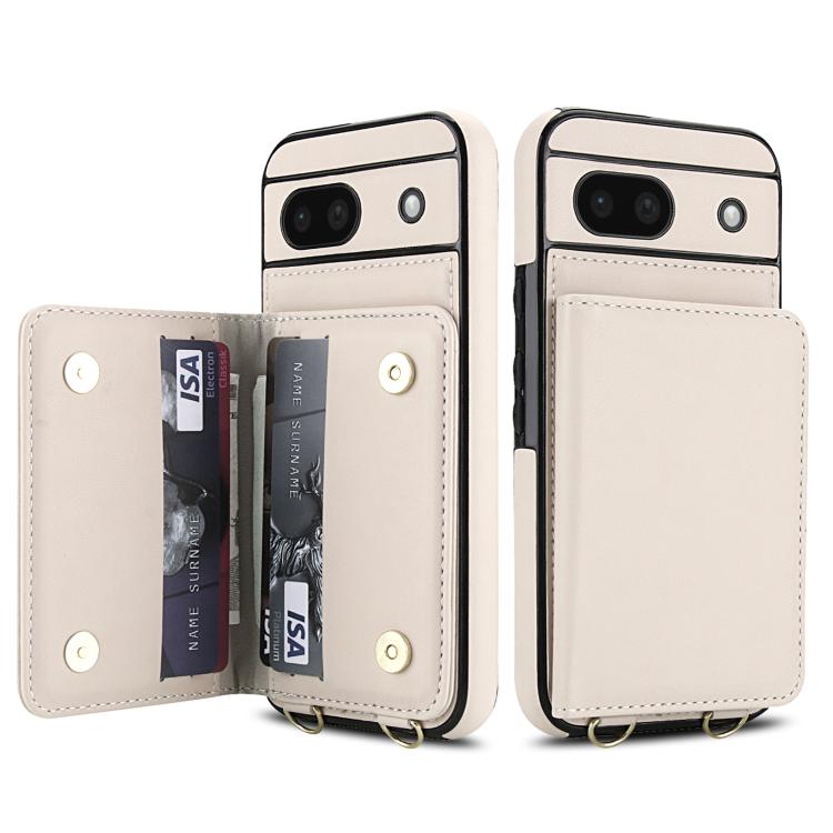 For Google Pixel 8a Crossbody Dual-buckle Wallet RFID Back Leather Phone Case