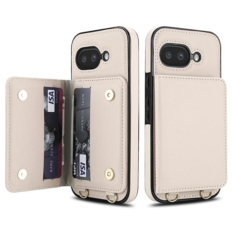 For Google Pixel 9a Crossbody Dual-buckle Wallet RFID Back Leather Phone Case