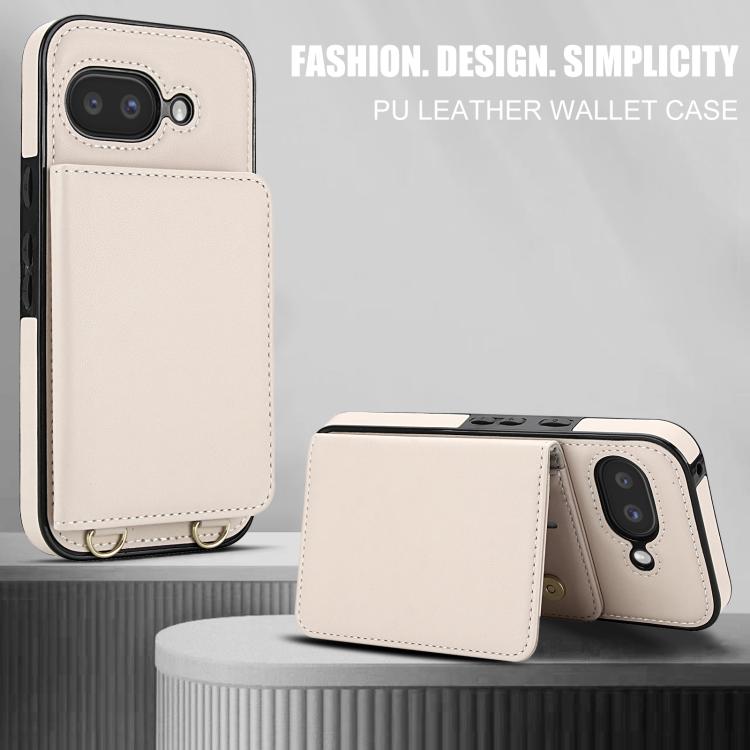 For Google Pixel 9a Crossbody Dual-buckle Wallet RFID Back Leather Phone Case