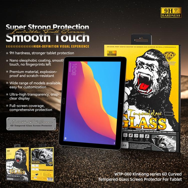 For Honor Pad 5 10.1 WK WTP-060 KinKong 0.33mm 6D Curved HD Tempered Glass Film