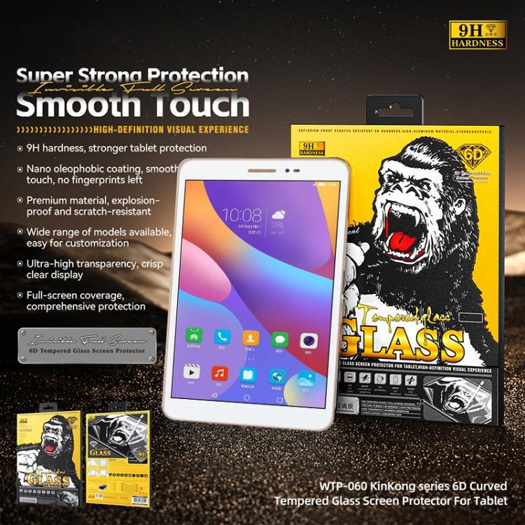 For Honor Tablet 2 / JDN-AL00/W09 WK WTP-060 KinKong 0.33mm 6D Curved HD Tempered Glass Film