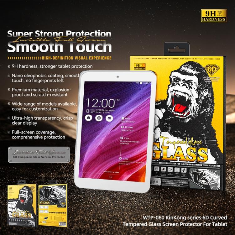 For ASUS MeMo Pad 8 ME181 WK WTP-060 KinKong 0.33mm 6D Curved HD Tempered Glass Film