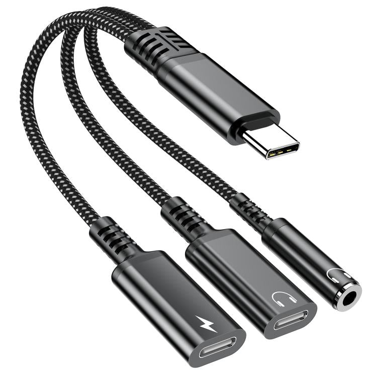 Type-C to 3.5mm and Type-C Charging Audio Adapter Cable