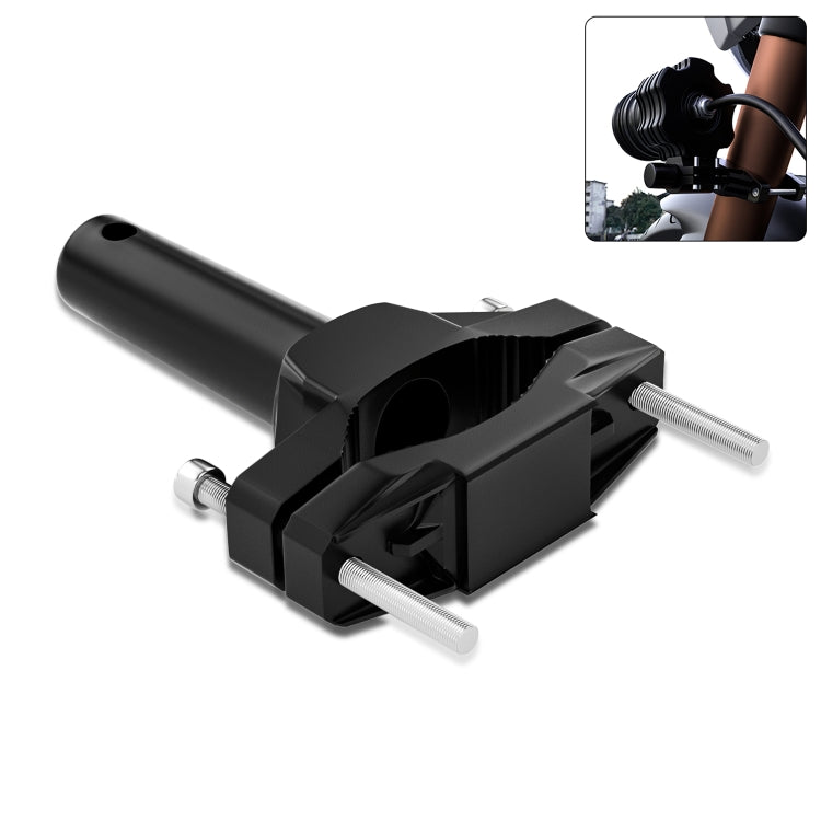 CS-1090A1 Motorcycle Modified Bumper Shock Absorption Fixture Spotlight Fixing Bracket(Black)