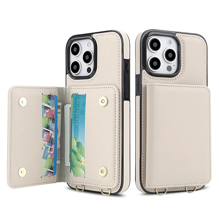 For iPhone 12 / 12 Pro Crossbody Dual-buckle Wallet RFID Back Leather Phone Case