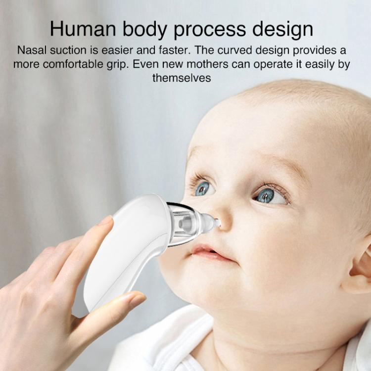 FY-B203 Baby Electric Nasal Aspirator Baby Nose Cleaning Device, EU Plug - White