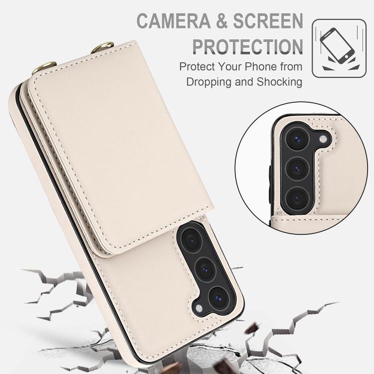 For Samsung Galaxy A14 5G / 4G Crossbody Dual-buckle Wallet RFID Back Leather Phone Case