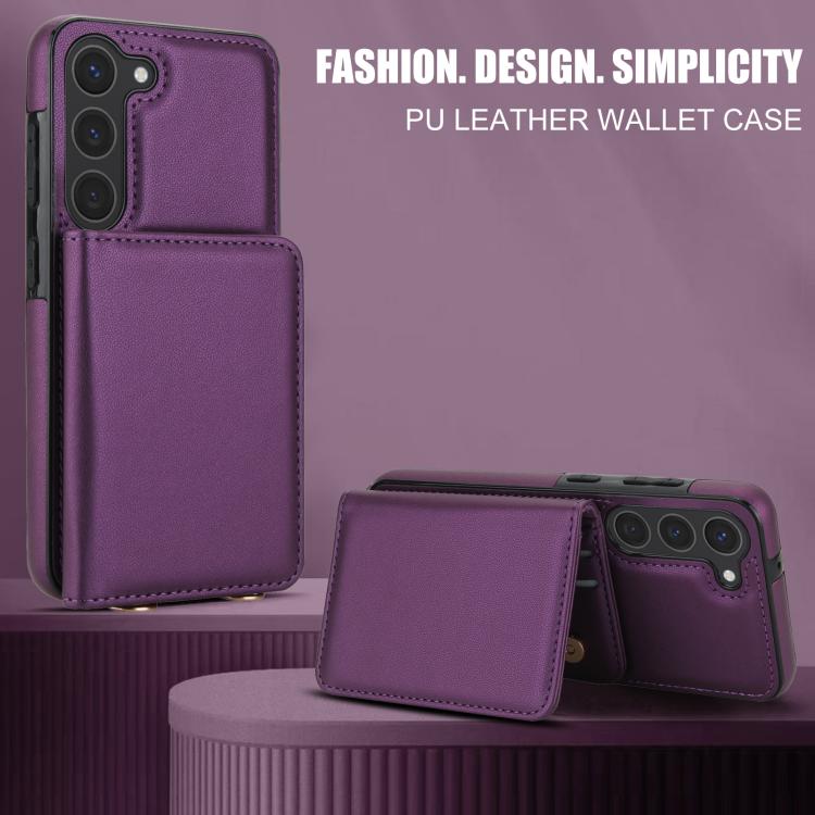 For Samsung Galaxy A14 5G / 4G Crossbody Dual-buckle Wallet RFID Back Leather Phone Case