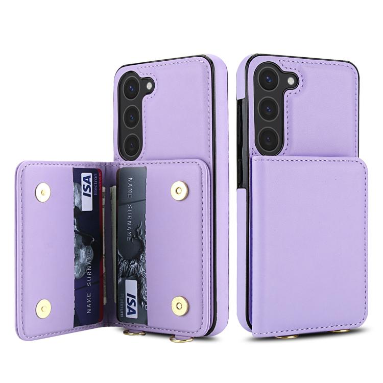 For Samsung Galaxy A14 5G / 4G Crossbody Dual-buckle Wallet RFID Back Leather Phone Case