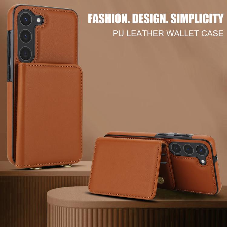 For Samsung Galaxy A54 5G Crossbody Dual-buckle Wallet RFID Back Leather Phone Case