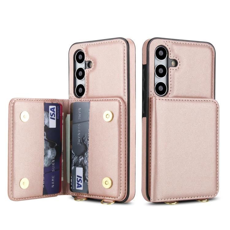 For Samsung Galaxy A15 5G / 4G Crossbody Dual-buckle Wallet RFID Back Leather Phone Case