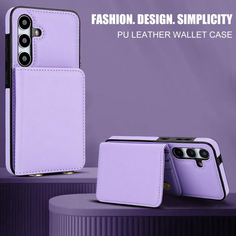For Samsung Galaxy A35 5G Crossbody Dual-buckle Wallet RFID Back Leather Phone Case