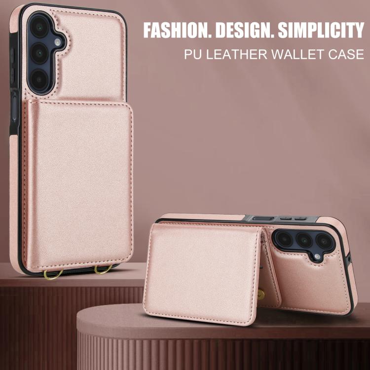 For Samsung Galaxy A16 5G Crossbody Dual-buckle Wallet RFID Back Leather Phone Case