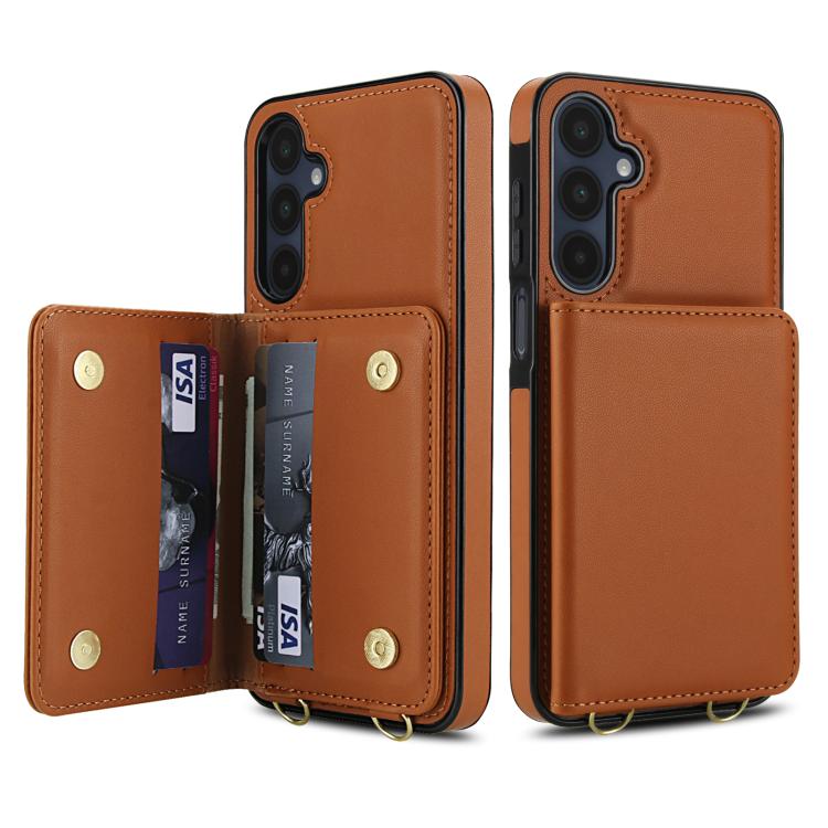 For Samsung Galaxy A16 5G Crossbody Dual-buckle Wallet RFID Back Leather Phone Case
