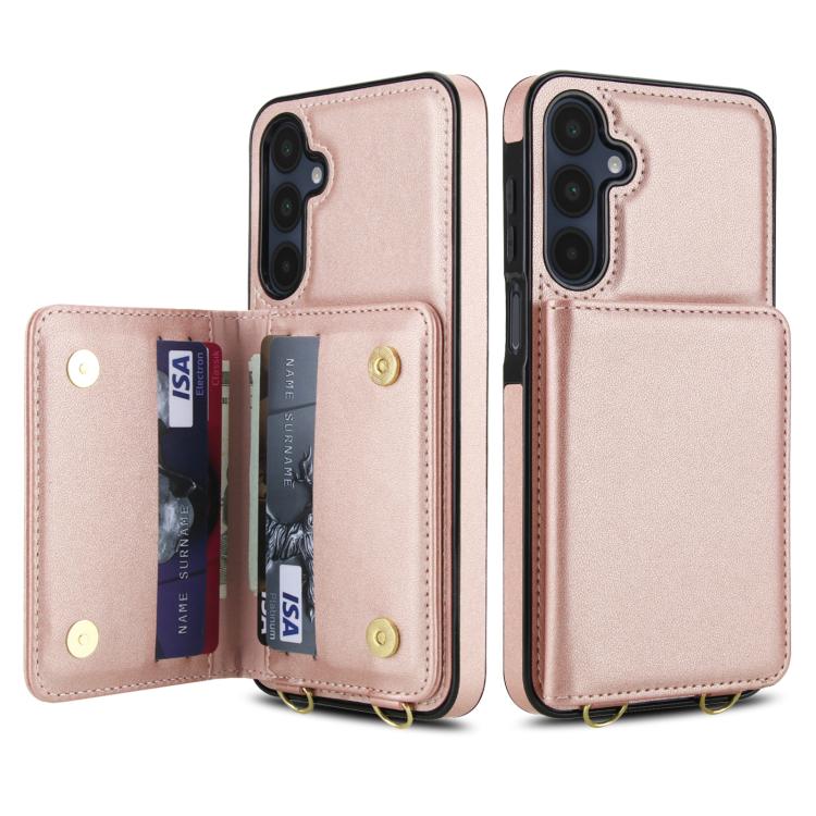 For Samsung Galaxy A26 5G Crossbody Dual-buckle Wallet RFID Back Leather Phone Case