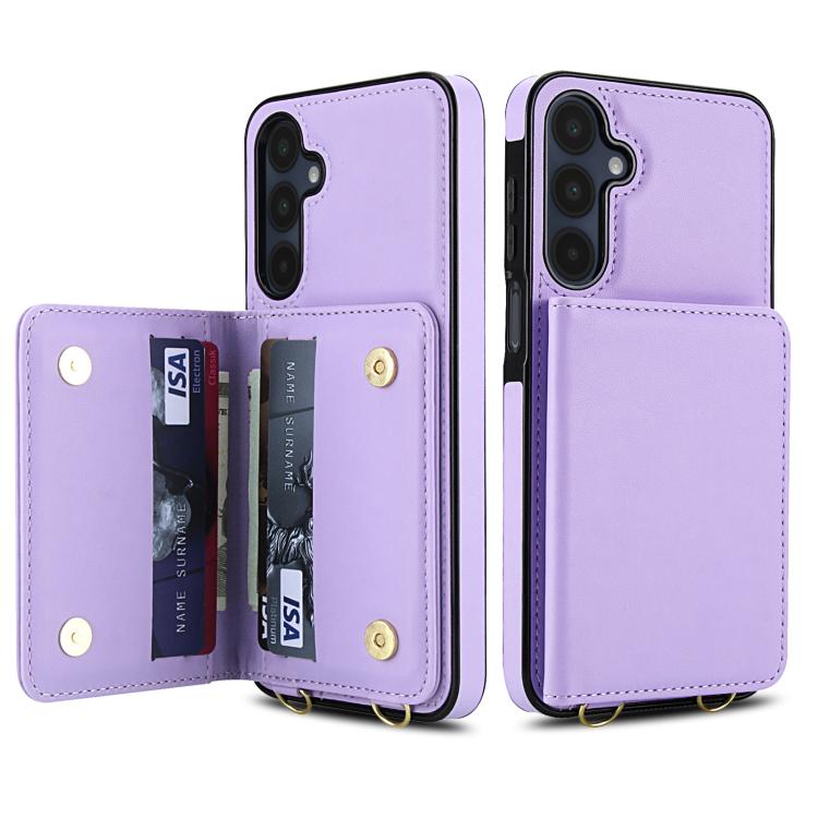 For Samsung Galaxy A26 5G Crossbody Dual-buckle Wallet RFID Back Leather Phone Case